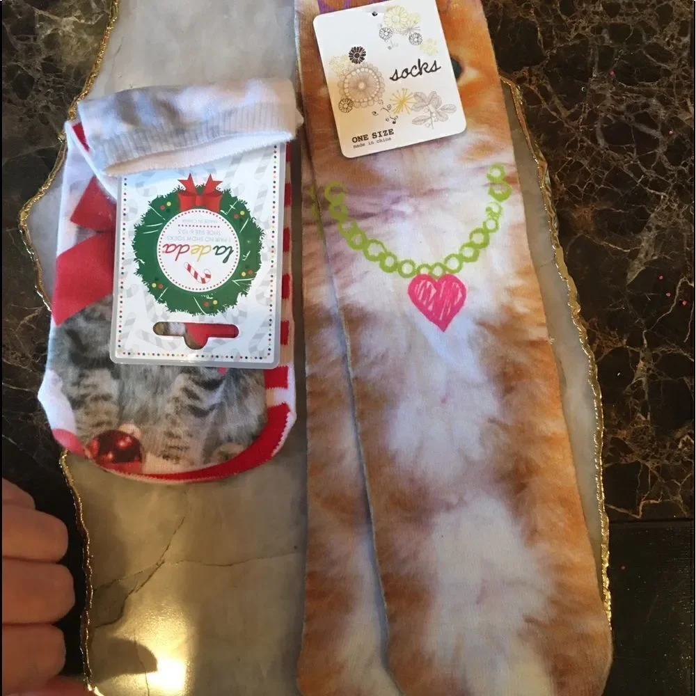 🐈‍⬛ - 🎃 CAT SOCKS! So cute 2 pairs!